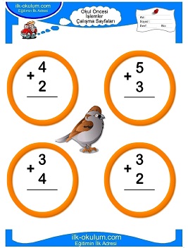 Çocuklar İçin toplam işlemi yaprak testleri 